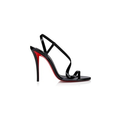 CHRISTIAN LOUBOUTIN ROSA Z100 MM SANDALS - PATENT CALF LEATHER - BLACK - WOMEN 3250183B439